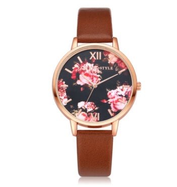Fashion Leather Strap Rose Gold Women Watch - SunneySteveFashion Leather Strap Rose Gold Women WatchaccessoriesSunneySteveSunneySteveCJZBNSLX00061-Brown rose gold