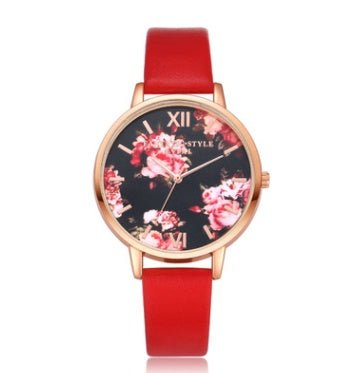 Fashion Leather Strap Rose Gold Women Watch - SunneySteveFashion Leather Strap Rose Gold Women WatchaccessoriesSunneySteveSunneySteveCJZBNSLX00061-Red rose gold